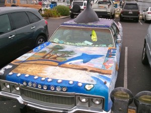 Cabbage Dude in Abalone car