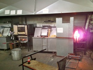 Glass furnaces.